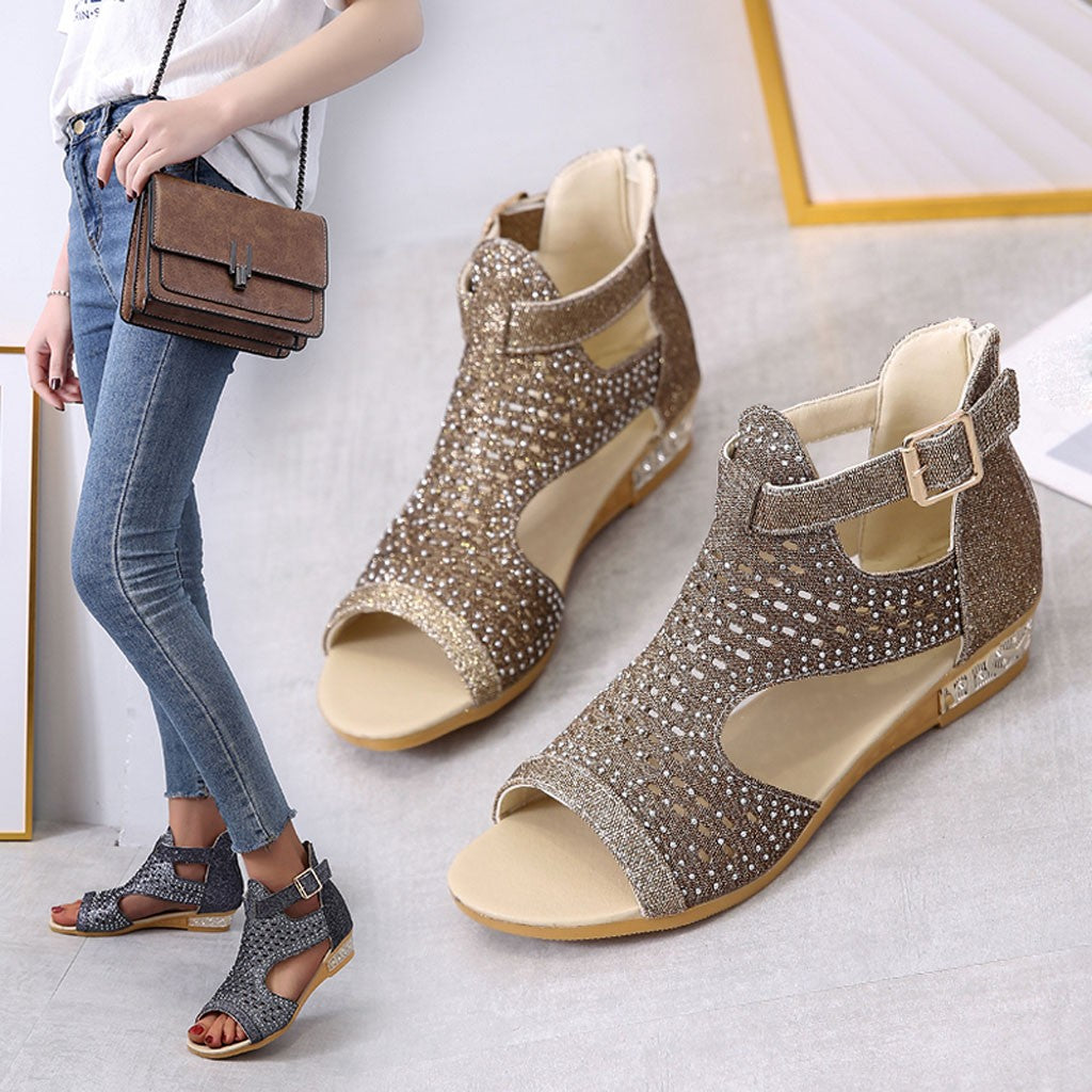 Sandalias romanas extragrandes para mujer