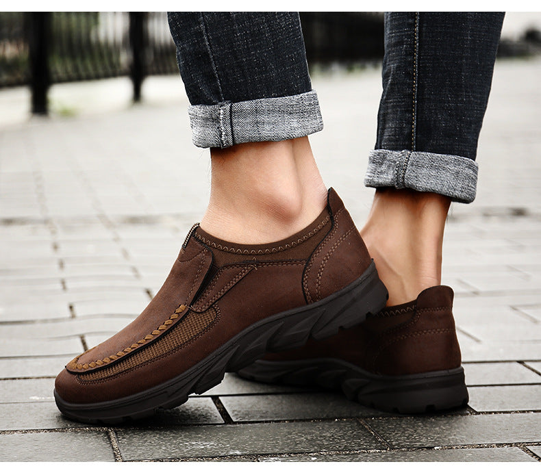 Nuevos zapatos casuales de hombre con puntera redonda