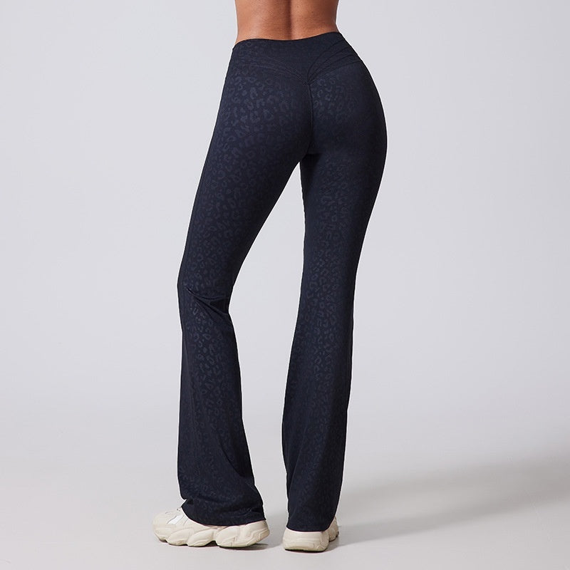 Pantalones acampanados de mujer de talle alto y corte ajustado con pierna ancha