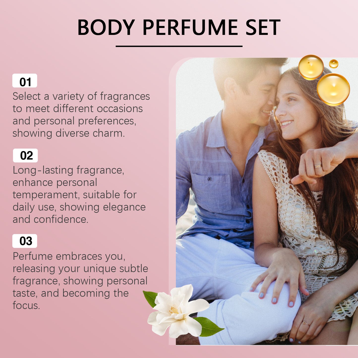 Kit de perfumes corporales de fragancia elegante y variada