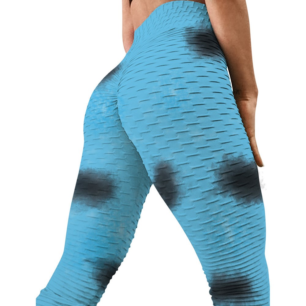Pantalones de chándal tie-dye ajustados de tiro alto