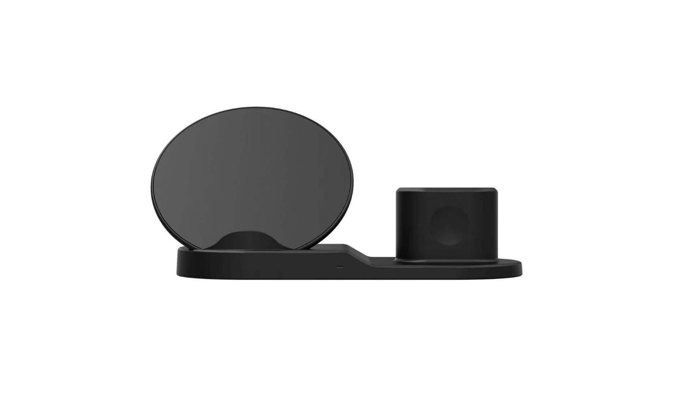 Cargador inalámbrico para teléfono móvil 3 en 1 con soporte para reloj y auriculares