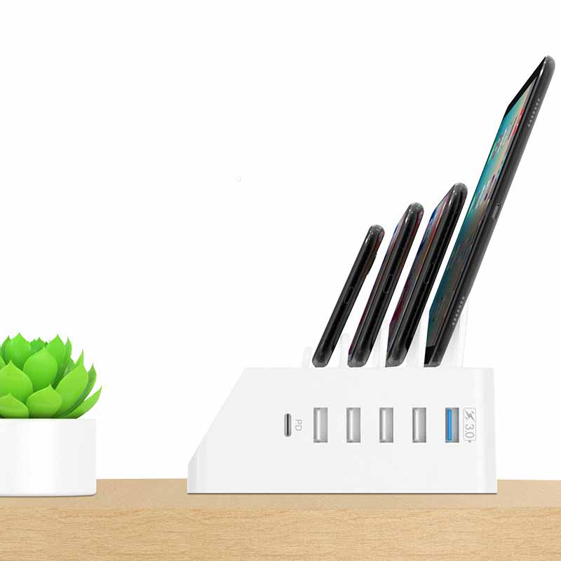 Soporte cargador de teléfono móvil con pantalla inteligente