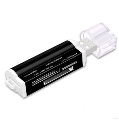 Lector de tarjetas múltiple en uno, mini versátil SDTF para cámara de teléfono móvil, tarjeta de memoria USB universal de alta velocidad