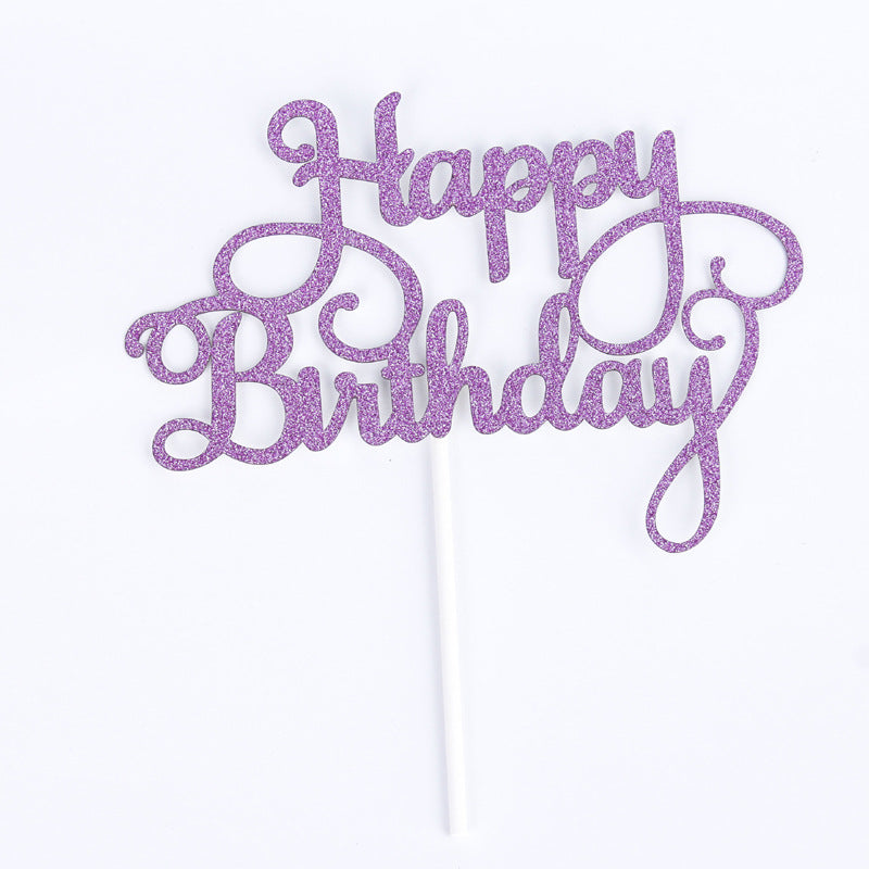 Bandera para pastel de feliz cumpleaños