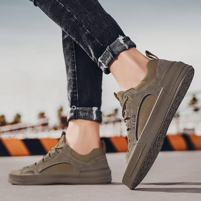 Zapatillas bajas deportivas personalizadas con cordones, suela adherente, ligeras para hombre