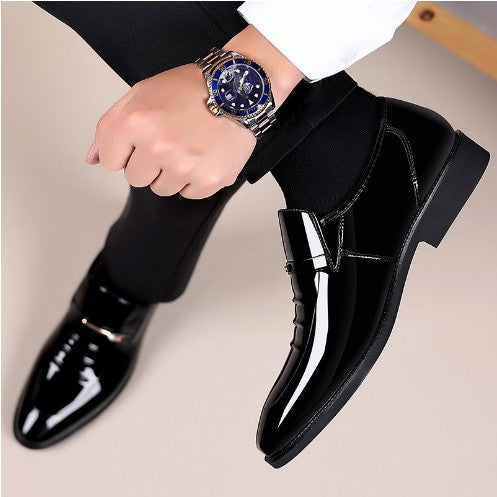 Zapatos de Charol Estilo Británico de Negocios para Hombres