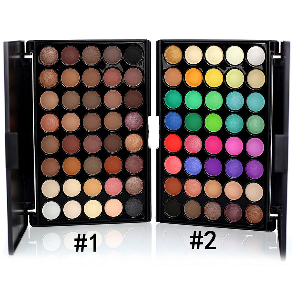 Paleta de maquillaje con purpurina de 40 colores a prueba de agua