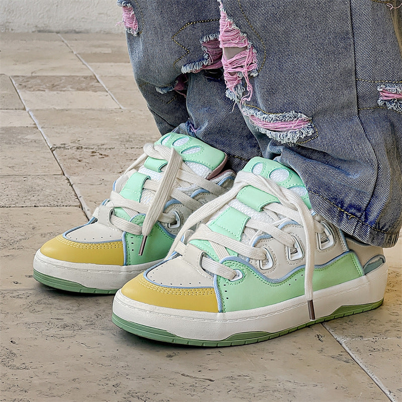 Zapatillas de hombre bonitas estilo retro de pareja, antideslizantes, tipo "pan"