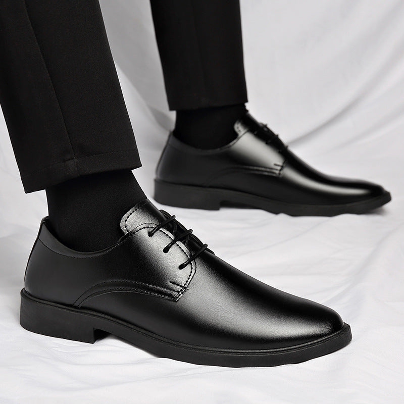 Zapatos de cuero de suela blanda para jóvenes, estilo británico, informales y de vestir