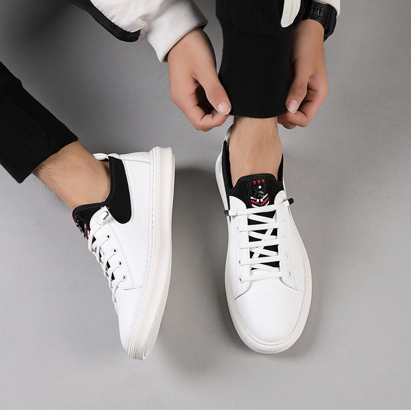 Zapatos blancos pequeños, zapatos de tabla salvajes para hombre, zapatos casuales individuales
