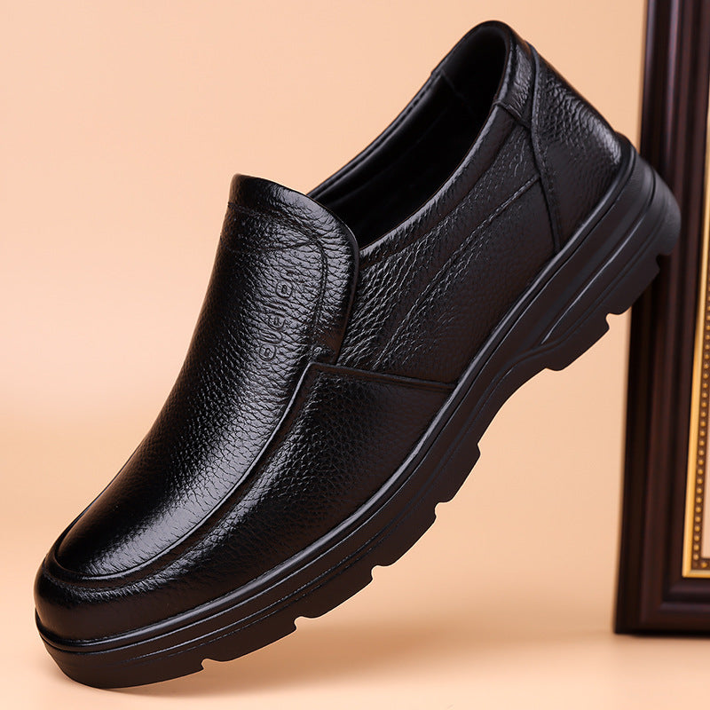 Zapatos de Cuero Genuino para Hombre, con Cordones, Estilo Casual de Negocios