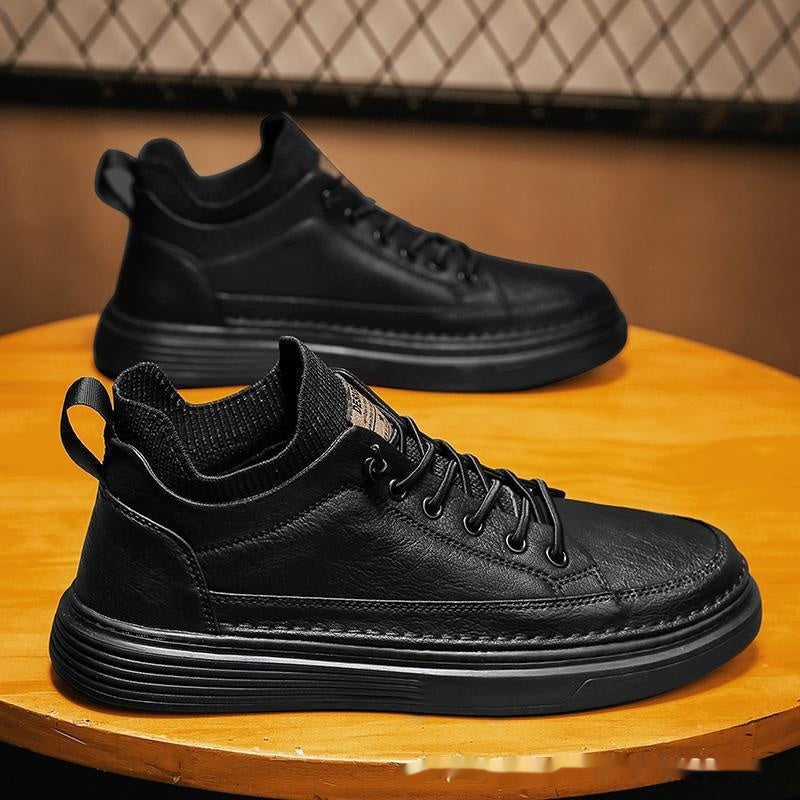 Zapatillas deportivas de hombre negras antideslizantes, resistentes al desgaste, ligeras y versátiles