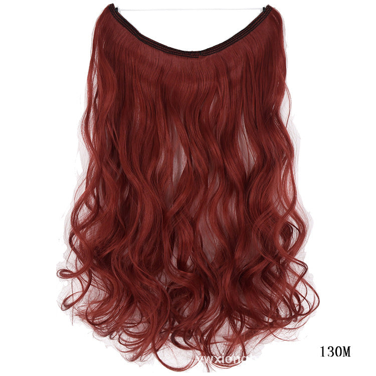 Extensiones de Pelo Invisibles de 22 Pulgadas con Hilo, Sin Clips, Secretas, Línea de Pescado, Lisas Sedosas Sintéticas