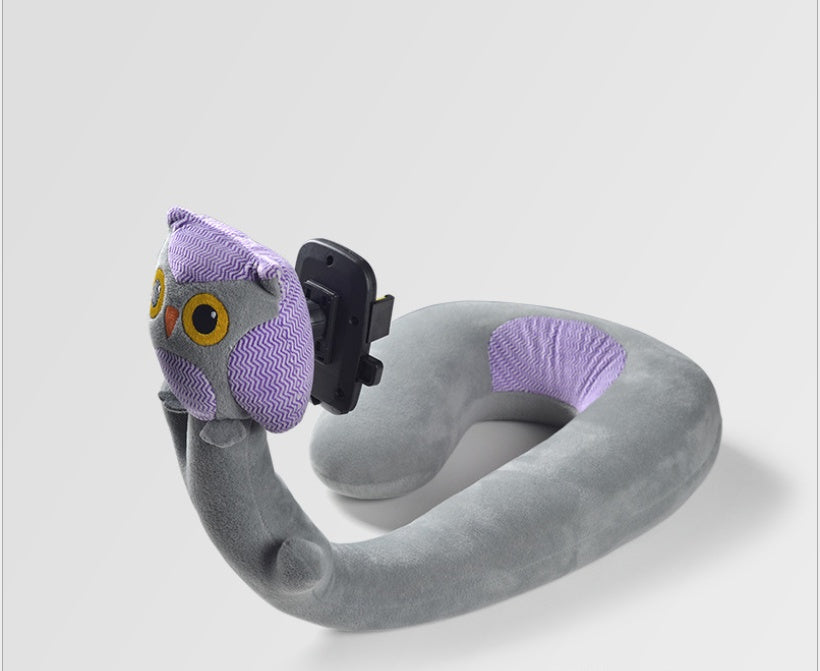Almohada de soporte perezoso en forma de U 2 en 1