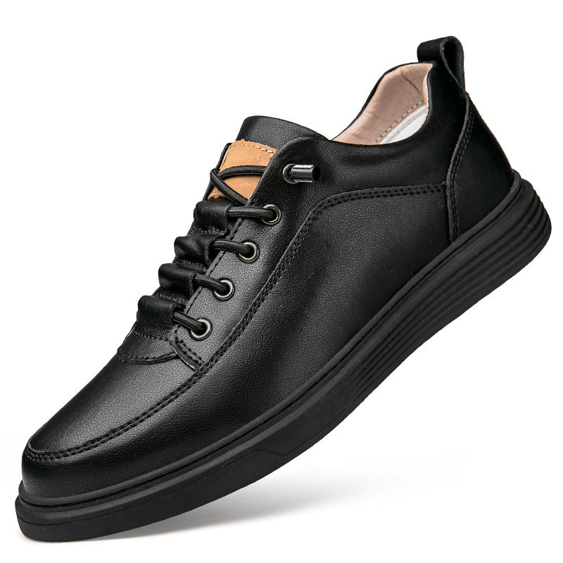 Zapatos de piel retro para hombre de talla grande, con perforaciones, zapatos blandos