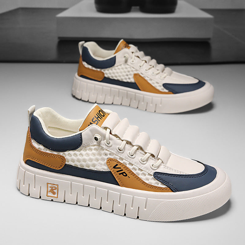 Zapatillas deportivas casual de hombre con paneles de malla transpirable