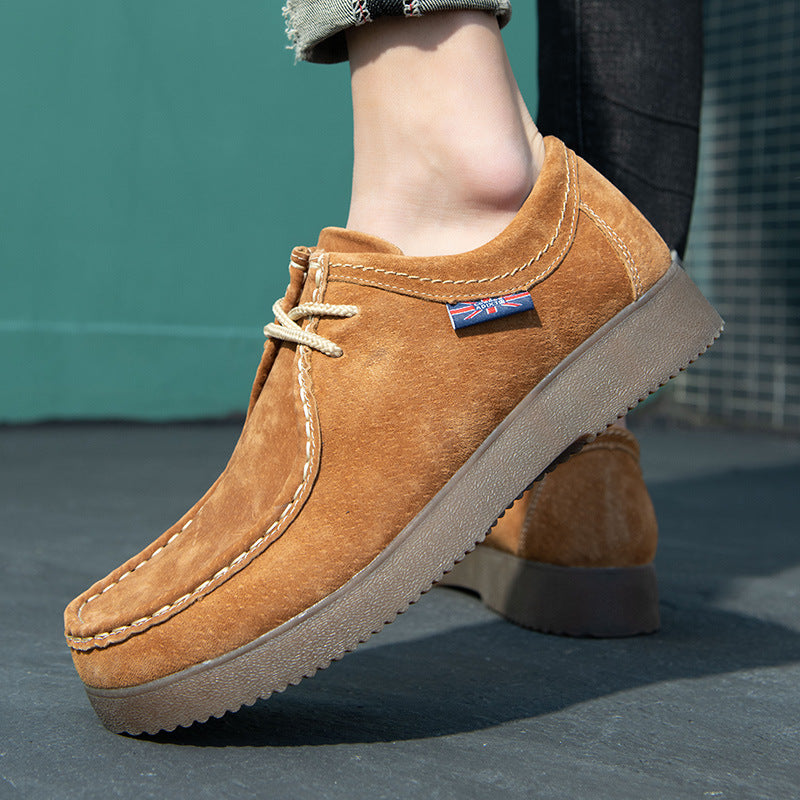 Nuevas zapatillas de cuero para hombre estilo coreano informal, modernas, versátiles, estilo británico