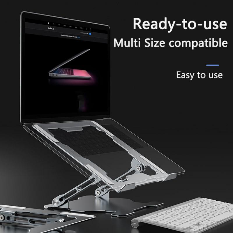 Soporte ajustable para computadora portátil Soporte portátil para computadora de aleación de aluminio Elevador para computadora portátil Soporte compatible para computadora portátil