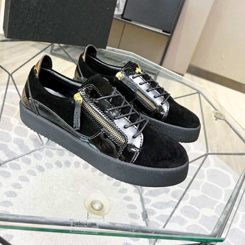 Zapatos casuales de moda de cuero de vaca para hombre Estilo Europeo