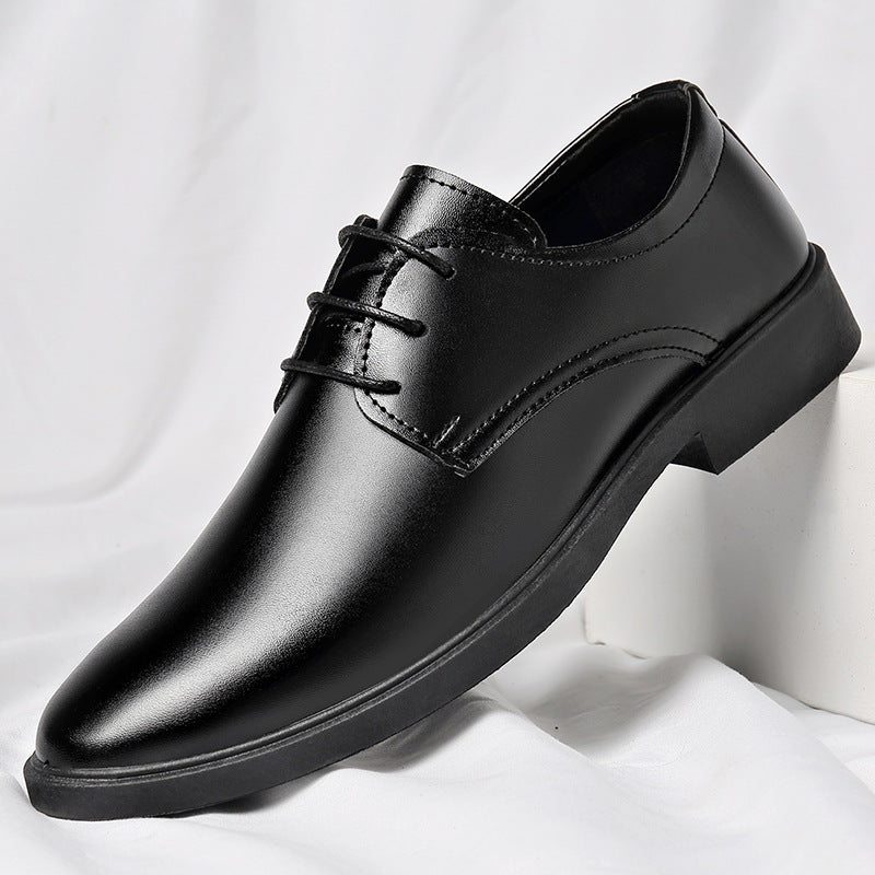 Zapatos de cuero de suela blanda para jóvenes, estilo británico, informales y de vestir