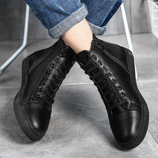 Zapatillas Altas Negras de Tallas Grandes para Hombre
