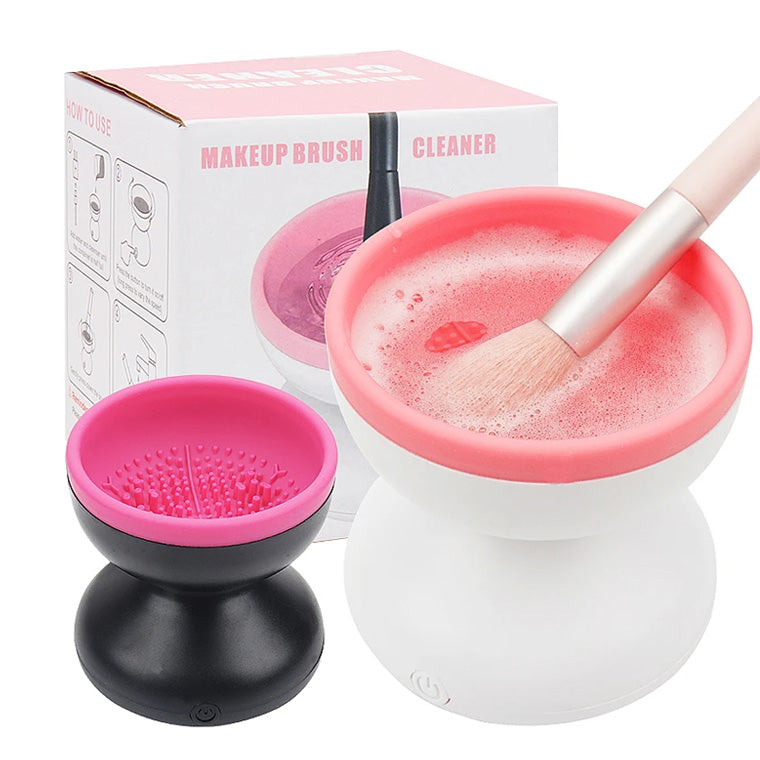 Máquina Limpiadora de Brochas de Maquillaje Eléctrica Portátil Automática USB Herramientas de Limpieza de Brochas Cosméticas para Todos los Tamaños de Juegos de Brochas de Maquillaje de Belleza