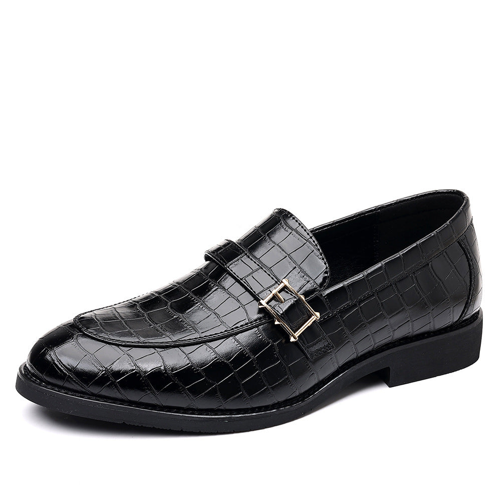 Zapatos de cuero informales elegantes de talla grande para hombre