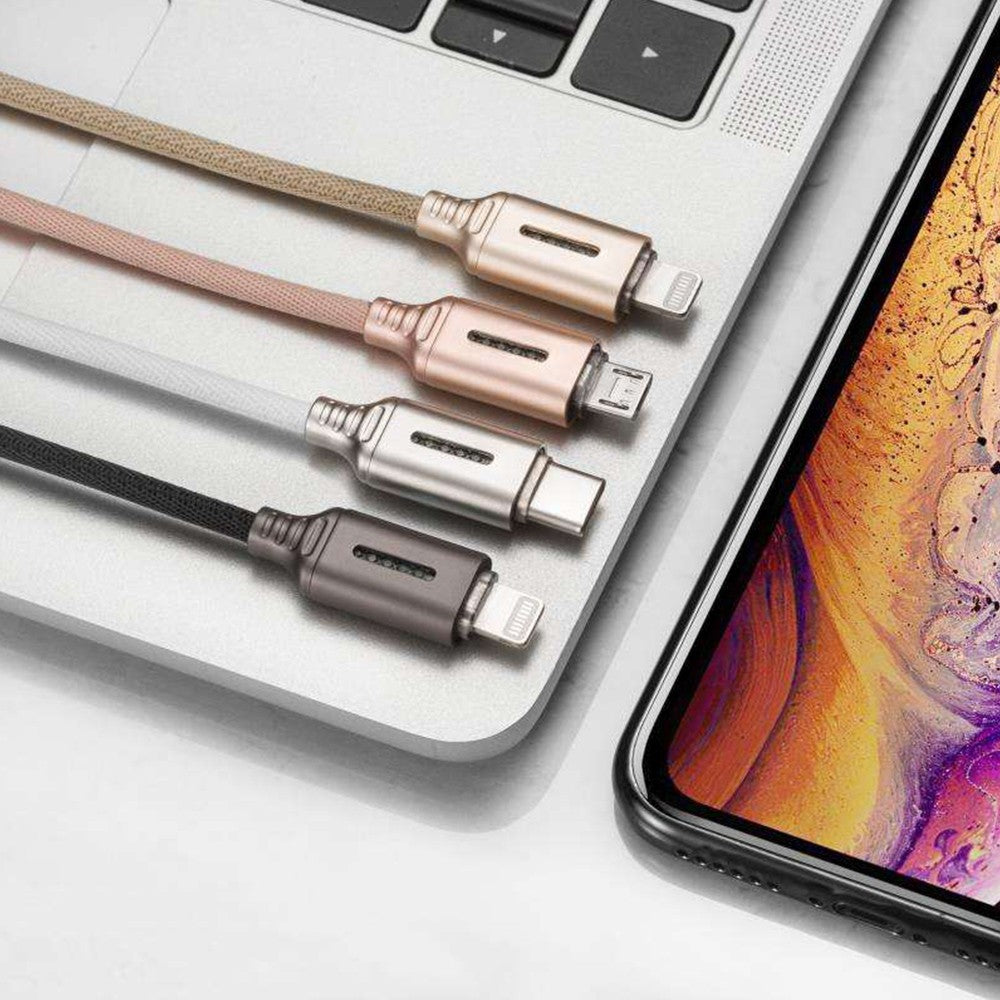 Cable de carga rápida con tejido de tela