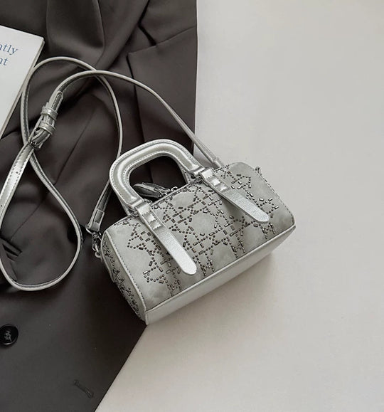Bolso cilíndrico tote estilo coreano, minimalista, versátil y de nicho