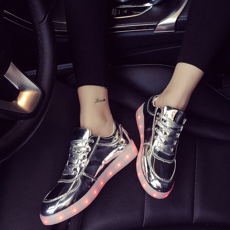 Zapatillas deportivas LED con luces, carga USB, fluorescentes y luminosas con cordones