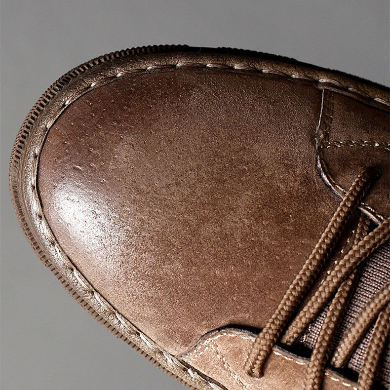 Zapatos de cuero casuales bajos de hombre para exteriores