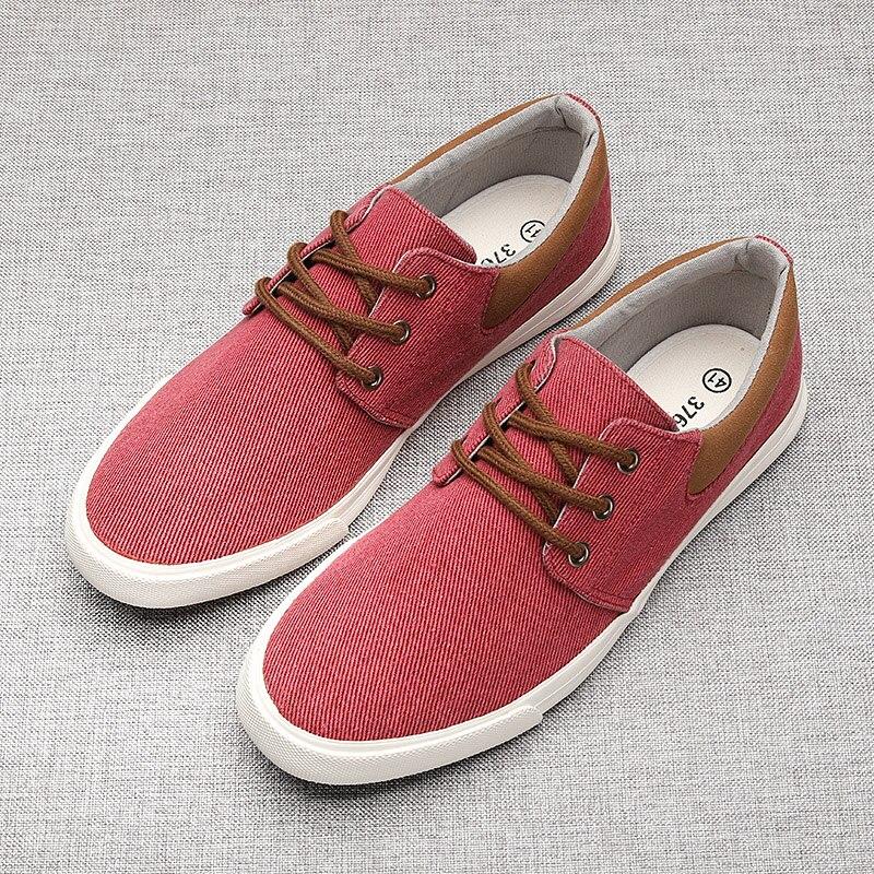Zapatillas Lona con Cordones para Hombre Suela Blanda Casuales