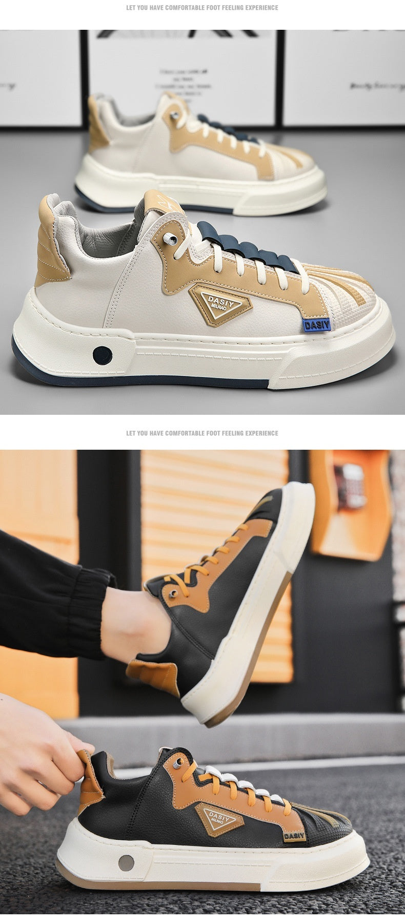 Zapatillas bajas para hombre versátiles de moda, transpirables e informales