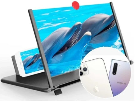 Soporte plegable con amplificador de pantalla de 12 pulgadas