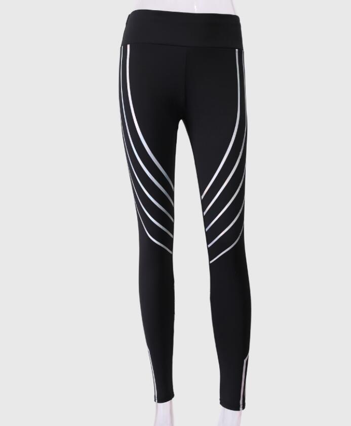 Pantalones de yoga para fitness, con estampado láser, leggings deportivos adelgazantes