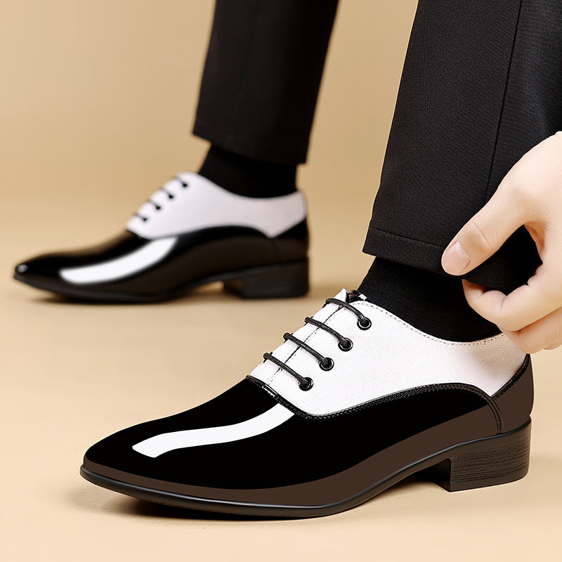 Zapatos de Suela Blanda con Superficie Brillante para Hombre