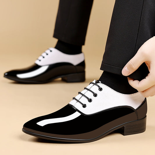 Zapatos de Suela Blanda con Superficie Brillante para Hombre