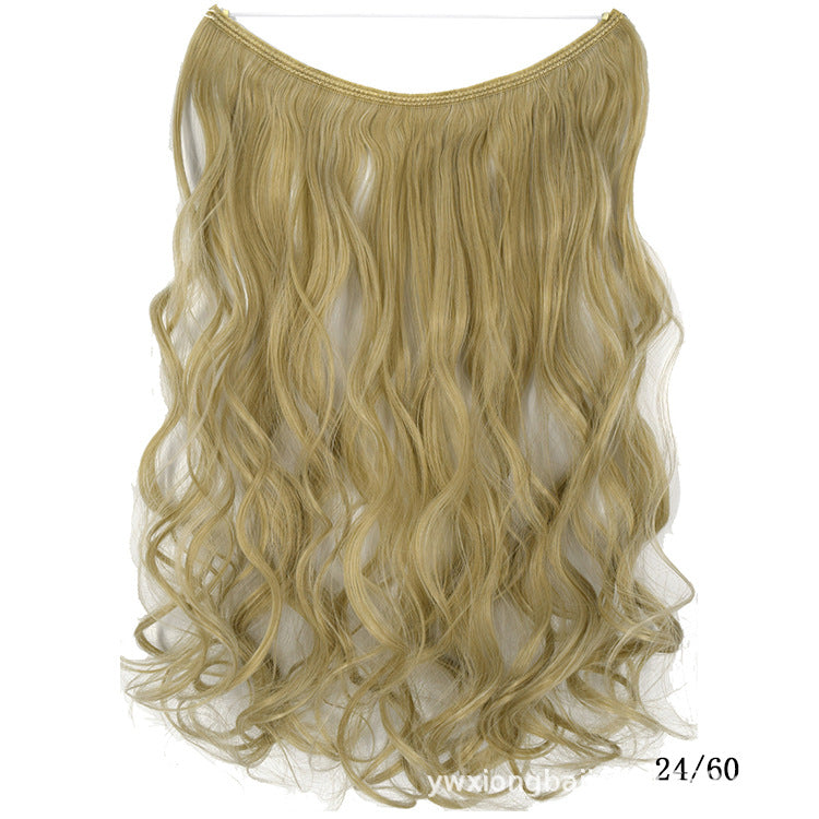 Extensiones de Pelo Invisibles de 22 Pulgadas con Hilo, Sin Clips, Secretas, Línea de Pescado, Lisas Sedosas Sintéticas