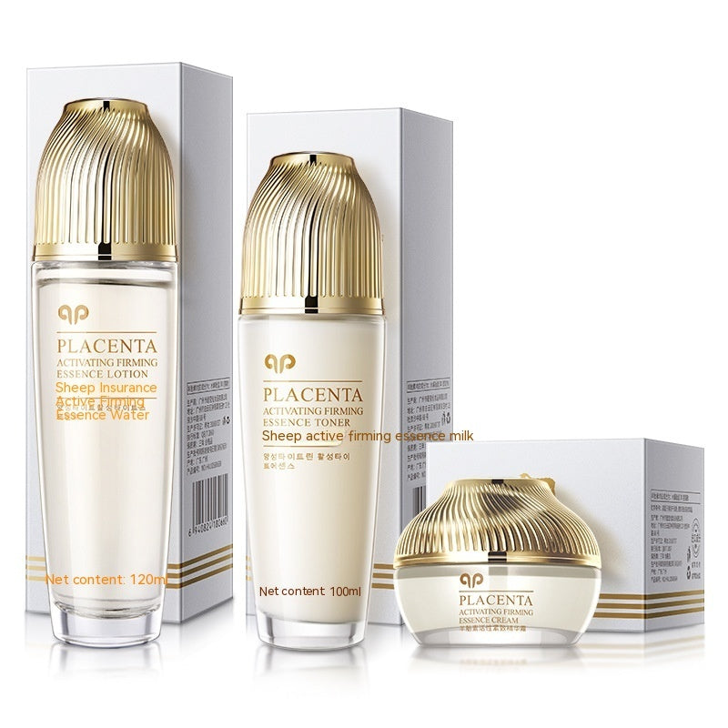 Set de productos para el cuidado de la piel con tónico activo y loción de placenta de oveja