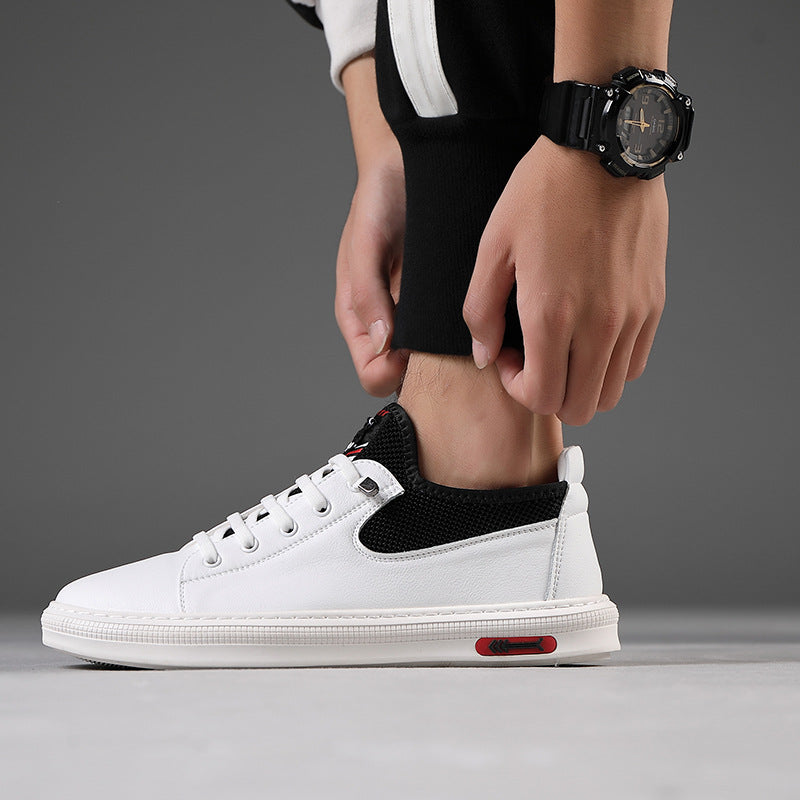 Zapatos blancos pequeños, zapatos de tabla salvajes para hombre, zapatos casuales individuales