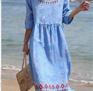 Casual Printed Temperament Long Skirt Girl - DRESS WELL STORE