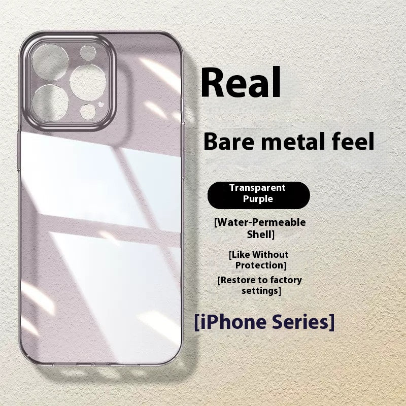 Funda de teléfono 13 sencilla de protección total para lentes, transparente como el hielo, antiamarilleamiento