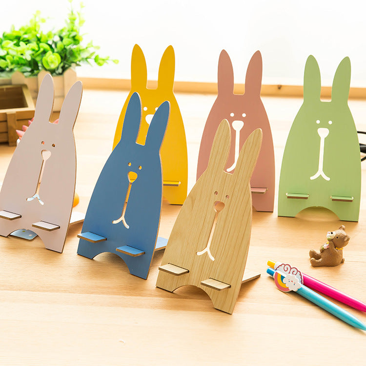 Soporte para teléfono móvil de conejo de dibujos animados lindo