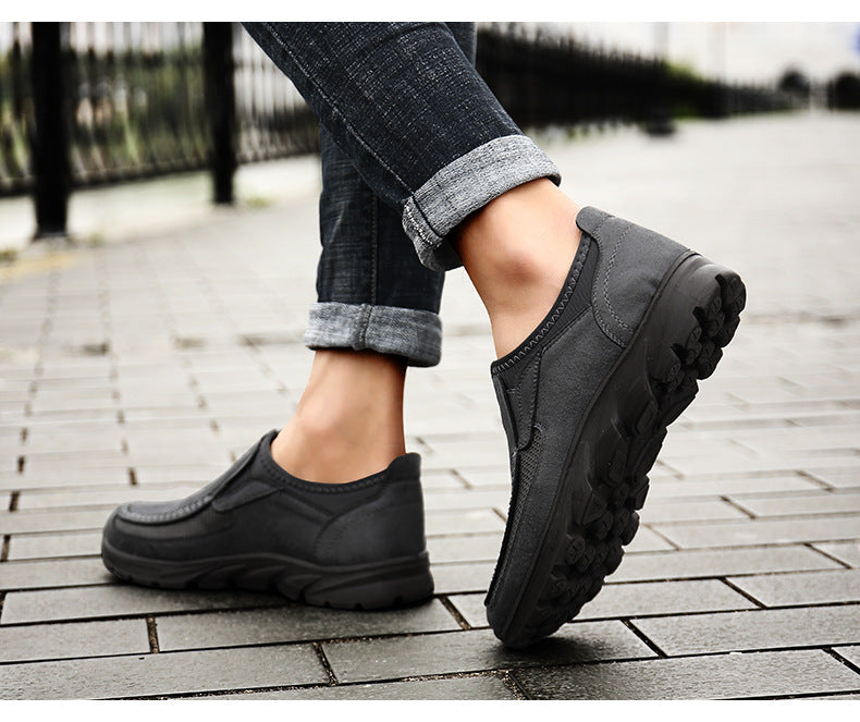 Nuevos zapatos casuales de hombre con puntera redonda