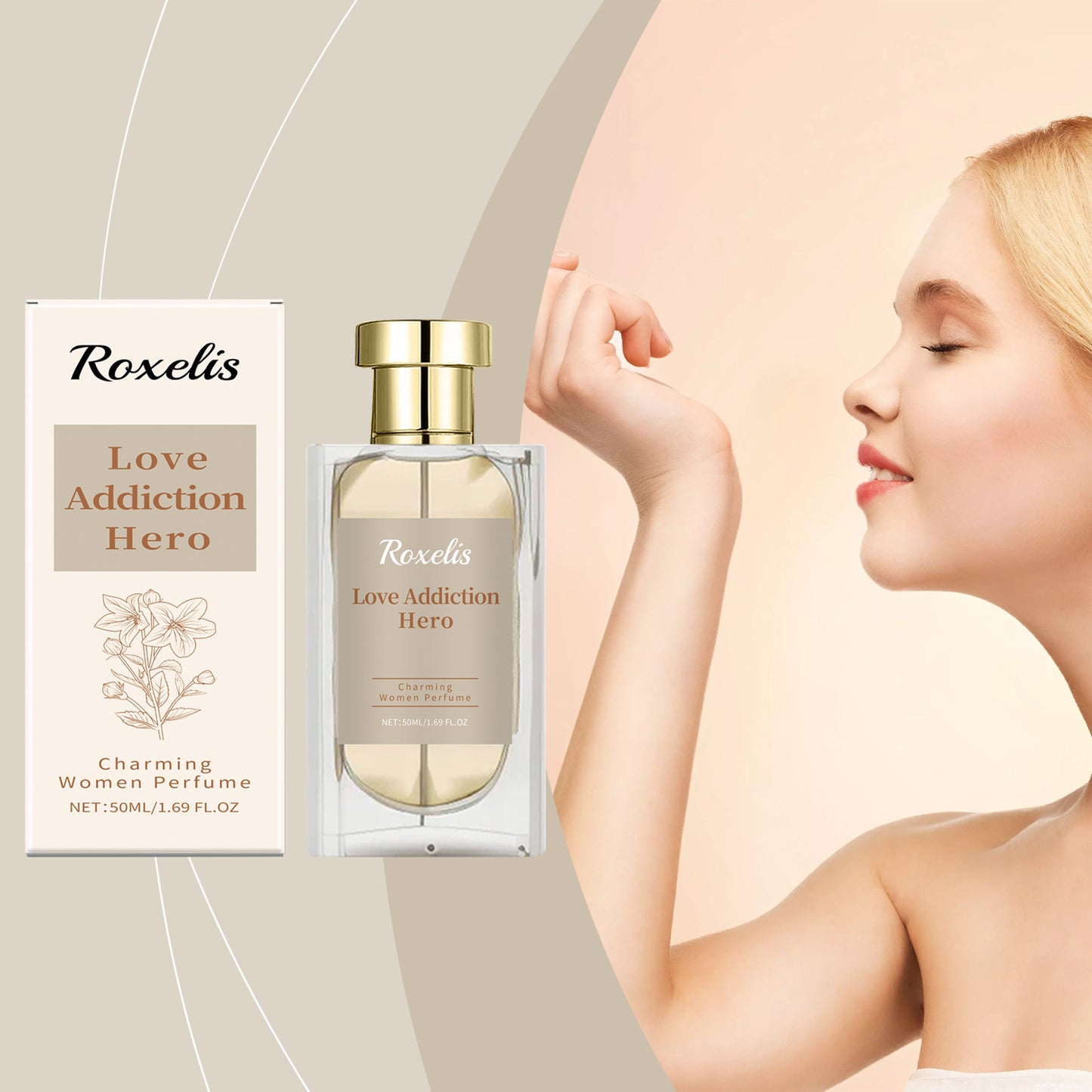 Perfume de mujer con aroma a flor de campanilla, fragancia suave y duradera