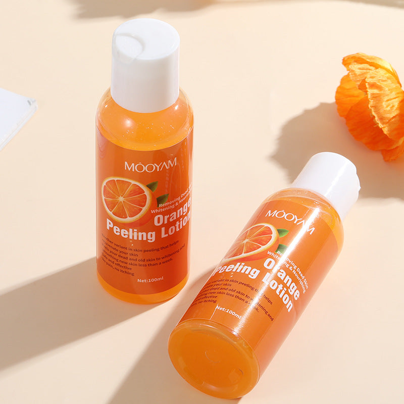 Loción de cáscara de naranja, aceite exfoliante, loción corporal, exfoliación suave