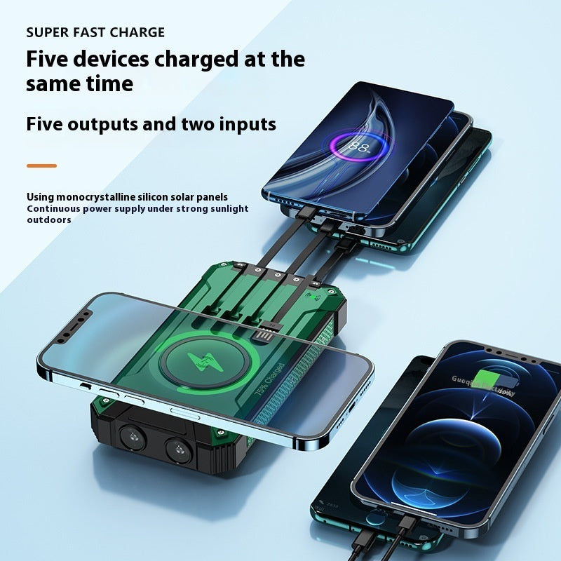 Cargador inalámbrico solar portátil
