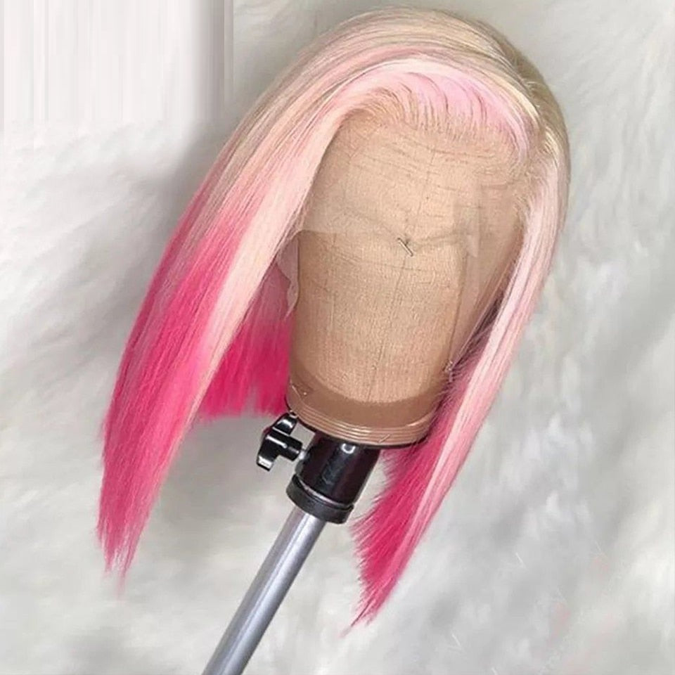 Cabello Humano de Alta Calidad con Encaje Frontal Degradado Semimecánico
