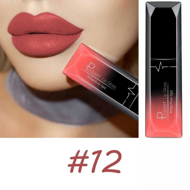 Maquillaje mate, brillo labial mate, pintalabios